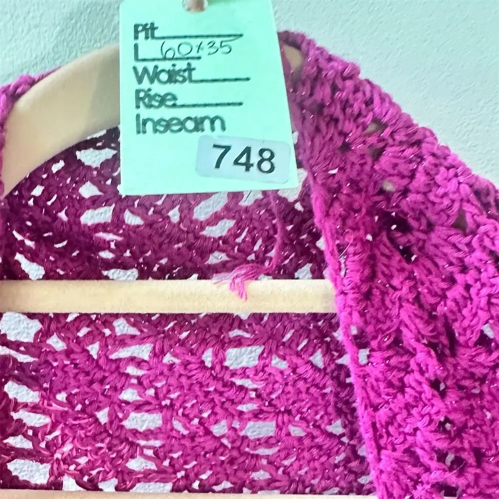 Handmade Pink Gradient Crochet Shawl Wrap Women's Spring Wedding Elegant